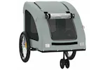 Vidaxl Pet Bike Trailer Grey Oxford Fabric And Iron Vidaxl Pet Bike Trailer Grey Oxford Fabric And Iron