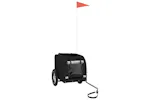 Vidaxl Pet Bike Trailer Black Oxford Fabric And Iron Vidaxl Pet Bike Trailer Black Oxford Fabric And Iron