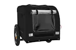 Vidaxl Pet Bike Trailer Black Oxford Fabric And Iron Vidaxl Pet Bike Trailer Black Oxford Fabric And Iron