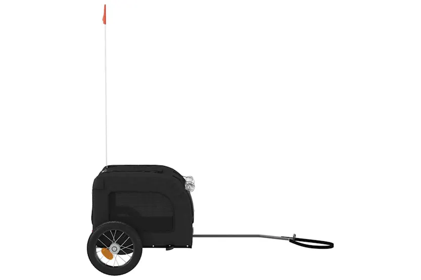 Vidaxl Pet Bike Trailer Black Oxford Fabric And Iron Vidaxl Pet Bike Trailer Black Oxford Fabric And Iron