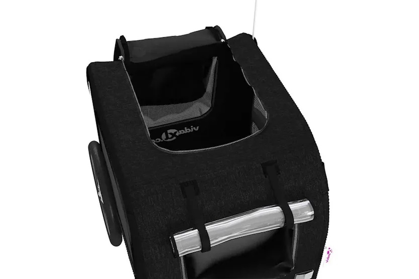 Vidaxl Pet Bike Trailer Black Oxford Fabric And Iron Vidaxl Pet Bike Trailer Black Oxford Fabric And Iron