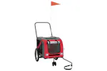 Vidaxl Pet Bike Trailer Red And Grey Oxford Fabric And Iron Vidaxl Pet Bike Trailer Red And Grey Oxford Fabric And Iron