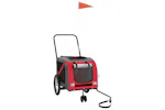 Vidaxl Pet Bike Trailer Red And Grey Oxford Fabric And Iron Vidaxl Pet Bike Trailer Red And Grey Oxford Fabric And Iron