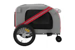 Vidaxl Pet Bike Trailer Red And Grey Oxford Fabric And Iron Vidaxl Pet Bike Trailer Red And Grey Oxford Fabric And Iron