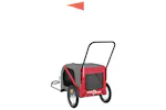 Vidaxl Pet Bike Trailer Red And Grey Oxford Fabric And Iron Vidaxl Pet Bike Trailer Red And Grey Oxford Fabric And Iron