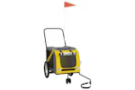 Vidaxl Pet Bike Trailer Yellow And Grey Oxford Fabric And Iron Vidaxl Pet Bike Trailer Yellow And Grey Oxford Fabric And Iron