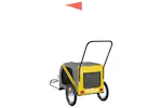 Vidaxl Pet Bike Trailer Yellow And Grey Oxford Fabric And Iron Vidaxl Pet Bike Trailer Yellow And Grey Oxford Fabric And Iron