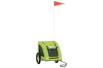 Vidaxl Pet Bike Trailer Green Oxford Fabric And Iron Vidaxl Pet Bike Trailer Green Oxford Fabric And Iron