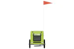 Vidaxl Pet Bike Trailer Green Oxford Fabric And Iron Vidaxl Pet Bike Trailer Green Oxford Fabric And Iron