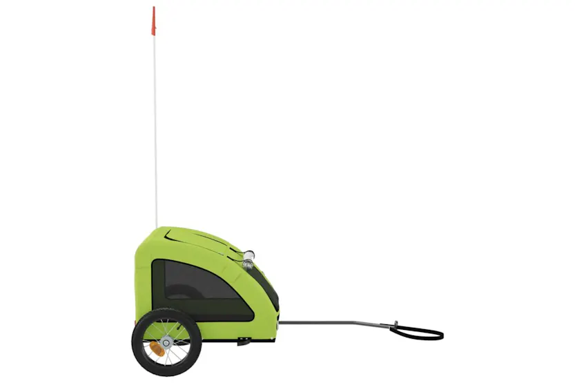 Vidaxl Pet Bike Trailer Green Oxford Fabric And Iron Vidaxl Pet Bike Trailer Green Oxford Fabric And Iron
