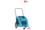 Vidaxl Pet Bike Trailer Blue Oxford Fabric And Iron Vidaxl Pet Bike Trailer Blue Oxford Fabric And Iron