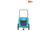 Vidaxl Pet Bike Trailer Blue Oxford Fabric And Iron Vidaxl Pet Bike Trailer Blue Oxford Fabric And Iron