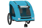 Vidaxl Pet Bike Trailer Blue Oxford Fabric And Iron Vidaxl Pet Bike Trailer Blue Oxford Fabric And Iron