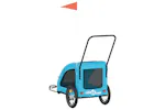 Vidaxl Pet Bike Trailer Blue Oxford Fabric And Iron Vidaxl Pet Bike Trailer Blue Oxford Fabric And Iron
