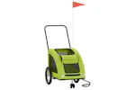 Vidaxl Pet Bike Trailer Green Oxford Fabric And Iron Vidaxl Pet Bike Trailer Green Oxford Fabric And Iron
