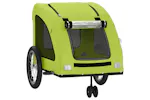 Vidaxl Pet Bike Trailer Green Oxford Fabric And Iron Vidaxl Pet Bike Trailer Green Oxford Fabric And Iron