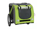 Vidaxl Pet Bike Trailer Green And Grey Oxford Fabric And Iron Vidaxl Pet Bike Trailer Green And Grey Oxford Fabric And Iron