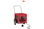 Vidaxl Pet Bike Trailer Red And Black Oxford Fabric And Iron Vidaxl Pet Bike Trailer Red And Black Oxford Fabric And Iron