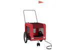 Vidaxl Pet Bike Trailer Red And Black Oxford Fabric And Iron Vidaxl Pet Bike Trailer Red And Black Oxford Fabric And Iron