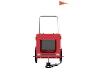 Vidaxl Pet Bike Trailer Red And Black Oxford Fabric And Iron Vidaxl Pet Bike Trailer Red And Black Oxford Fabric And Iron
