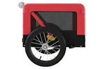 Vidaxl Pet Bike Trailer Red And Black Oxford Fabric And Iron Vidaxl Pet Bike Trailer Red And Black Oxford Fabric And Iron
