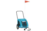 Vidaxl Pet Bike Trailer Blue Oxford Fabric And Iron Vidaxl Pet Bike Trailer Blue Oxford Fabric And Iron