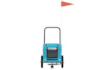 Vidaxl Pet Bike Trailer Blue Oxford Fabric And Iron Vidaxl Pet Bike Trailer Blue Oxford Fabric And Iron
