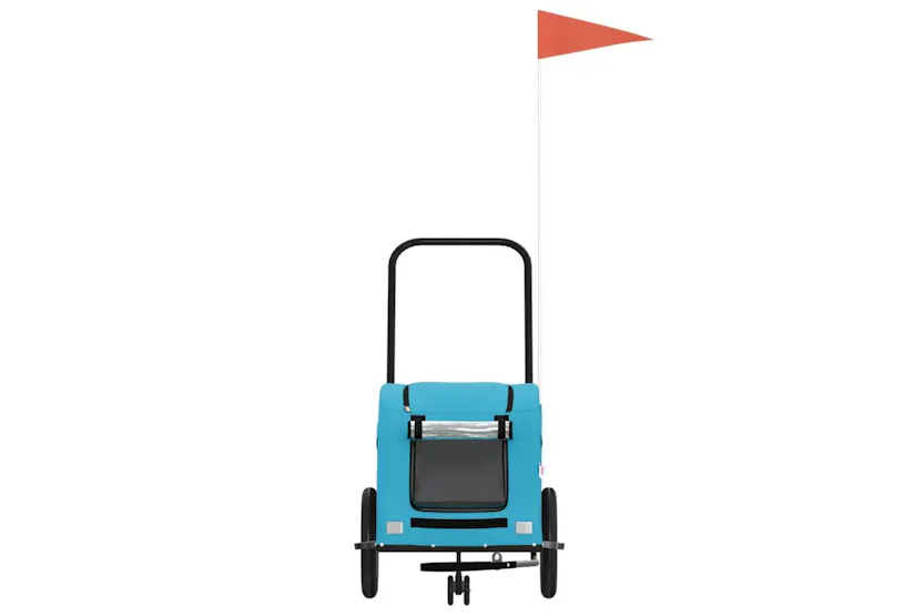 Vidaxl Pet Bike Trailer Blue Oxford Fabric And Iron Vidaxl Pet Bike Trailer Blue Oxford Fabric And Iron