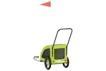 Vidaxl Pet Bike Trailer Green Oxford Fabric And Iron Vidaxl Pet Bike Trailer Green Oxford Fabric And Iron