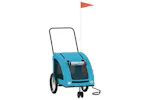 Vidaxl Pet Bike Trailer Blue Oxford Fabric And Iron Vidaxl Pet Bike Trailer Blue Oxford Fabric And Iron