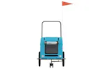 Vidaxl Pet Bike Trailer Blue Oxford Fabric And Iron Vidaxl Pet Bike Trailer Blue Oxford Fabric And Iron