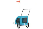 Vidaxl Pet Bike Trailer Blue Oxford Fabric And Iron Vidaxl Pet Bike Trailer Blue Oxford Fabric And Iron