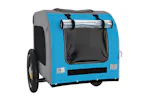 Vidaxl Pet Bike Trailer Blue And Grey Oxford Fabric And Iron Vidaxl Pet Bike Trailer Blue And Grey Oxford Fabric And Iron