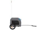 Vidaxl Pet Bike Trailer Blue And Grey Oxford Fabric And Iron Vidaxl Pet Bike Trailer Blue And Grey Oxford Fabric And Iron