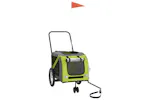 Vidaxl Pet Bike Trailer Green And Grey Oxford Fabric And Iron Vidaxl Pet Bike Trailer Green And Grey Oxford Fabric And Iron