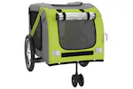 Vidaxl Pet Bike Trailer Green And Grey Oxford Fabric And Iron Vidaxl Pet Bike Trailer Green And Grey Oxford Fabric And Iron