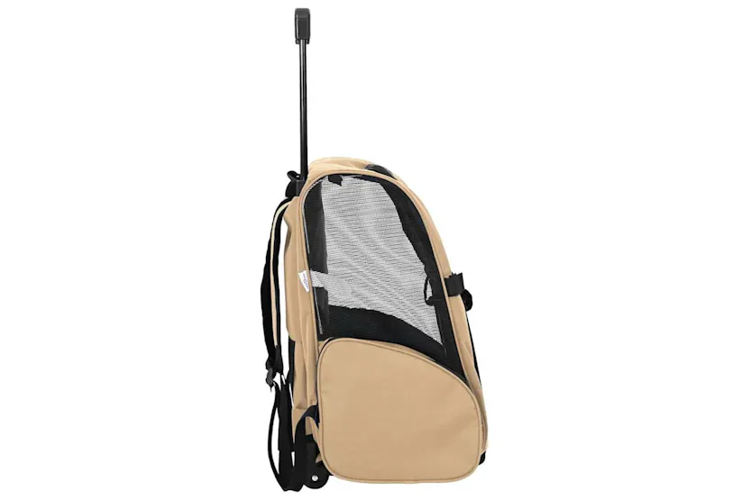 Vidaxl Pet Trolley 3-in-1 Design Sand 48x32x57-106 Cm Oxford Fabric Vidaxl Pet Trolley 3-in-1 Design Sand 48x32x57-106 Cm Oxford Fabric