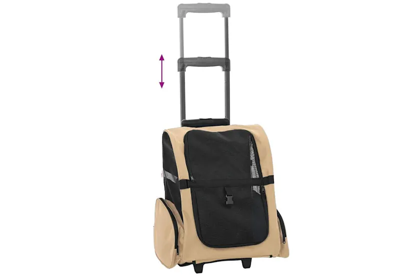 Vidaxl Pet Trolley 3-in-1 Design Sand 48x32x57-106 Cm Oxford Fabric Vidaxl Pet Trolley 3-in-1 Design Sand 48x32x57-106 Cm Oxford Fabric