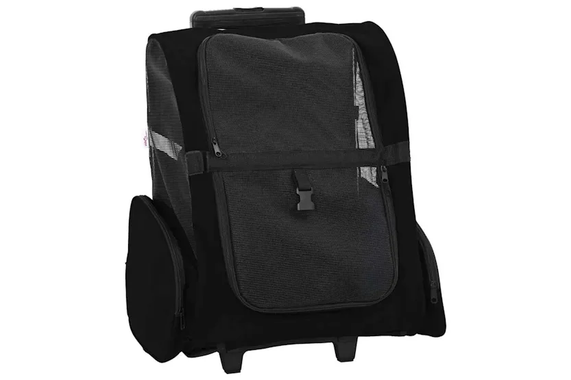 Vidaxl Pet Trolley 3-in-1 Design Black 48x32x57-106 Cm Oxford Fabric Vidaxl Pet Trolley 3-in-1 Design Black 48x32x57-106 Cm Oxford Fabric