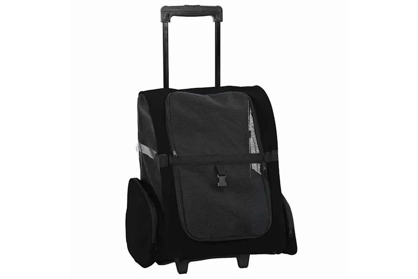 Vidaxl Pet Trolley 3-in-1 Design Black 48x32x57-106 Cm Oxford Fabric Vidaxl Pet Trolley 3-in-1 Design Black 48x32x57-106 Cm Oxford Fabric