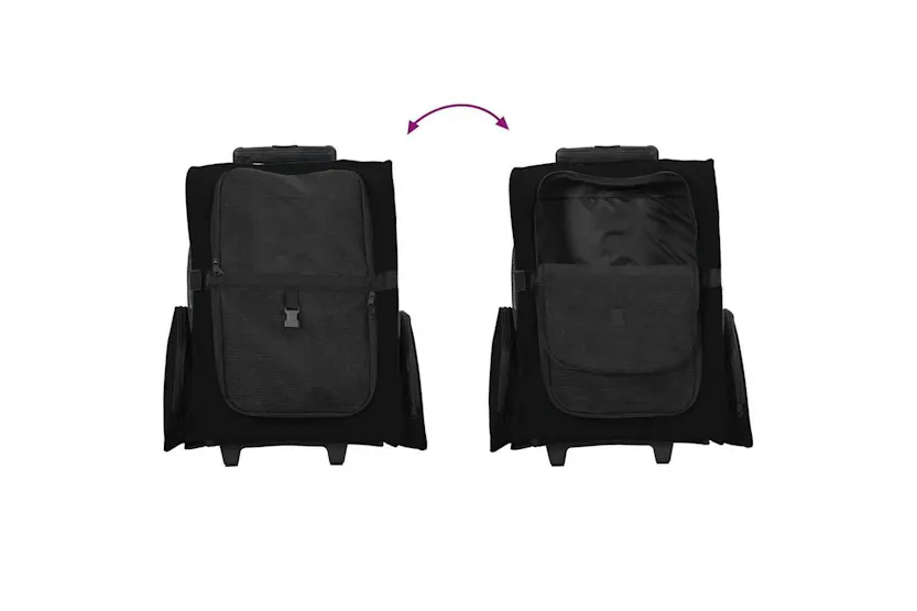 Vidaxl Pet Trolley 3-in-1 Design Black 48x32x57-106 Cm Oxford Fabric Vidaxl Pet Trolley 3-in-1 Design Black 48x32x57-106 Cm Oxford Fabric
