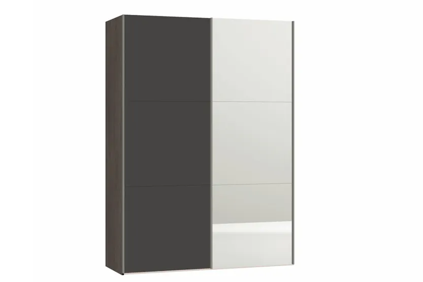 Zermatt Wardrobe | Grey Matt & Mirror | 1.5m Zermatt Wardrobe | Grey Matt & Mirror | 1.5m