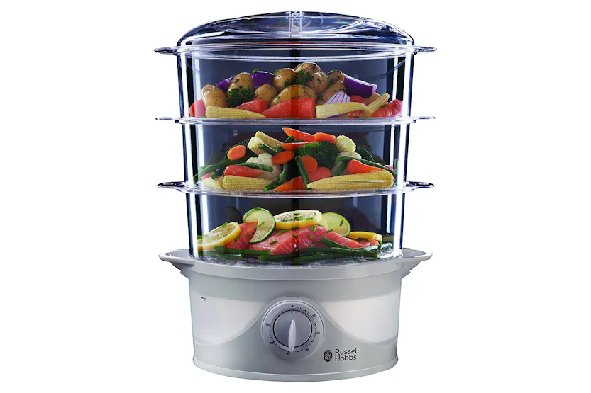 Russell Hobbs 3 Tier Food Steamer | 21140 | White Russell Hobbs 3 Tier Food Steamer | 21140 | White