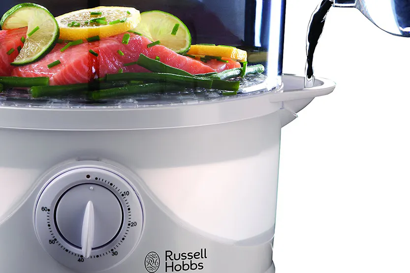 Russell Hobbs 3 Tier Food Steamer | 21140 | White Russell Hobbs 3 Tier Food Steamer | 21140 | White