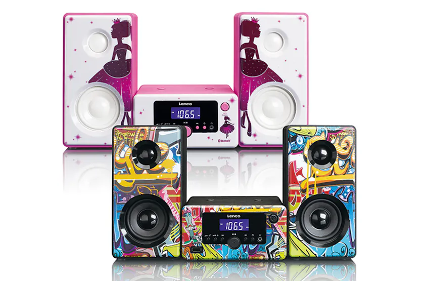 Lenco | Tags Graffiti Micro System With Alarm Lenco | Tags Graffiti Micro System With Alarm