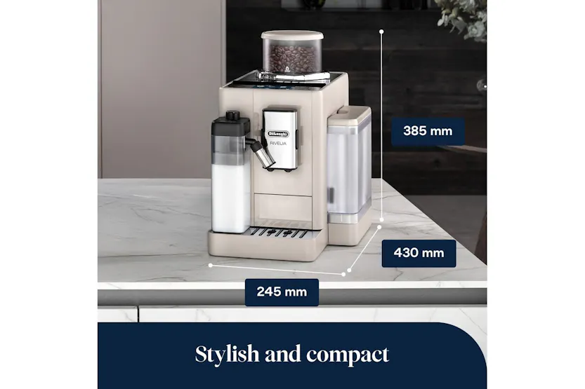 De'Longhi Rivelia Fully Automatic Bean-to-Cup Coffee Machine | EXAM440.55.BG | Sand Beige De'Longhi Rivelia Fully Automatic Bean-to-Cup Coffee Machine | EXAM440.55.BG | Sand Beige