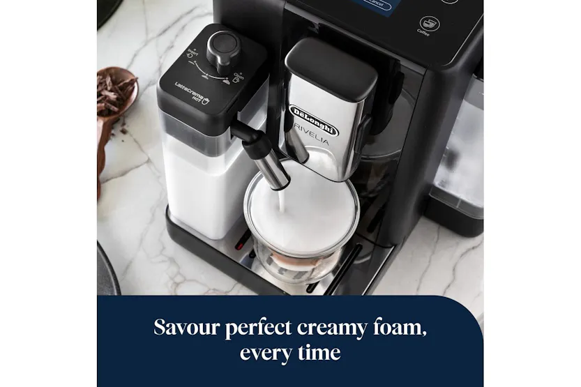 De'Longhi Rivelia Fully Automatic Bean-to-Cup Coffee Machine | EXAM440.55.B | Black De'Longhi Rivelia Fully Automatic Bean-to-Cup Coffee Machine | EXAM440.55.B | Black