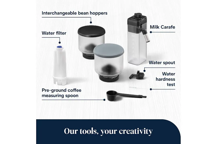 De'Longhi Rivelia Fully Automatic Bean-to-Cup Coffee Machine | EXAM440.55.B | Black De'Longhi Rivelia Fully Automatic Bean-to-Cup Coffee Machine | EXAM440.55.B | Black