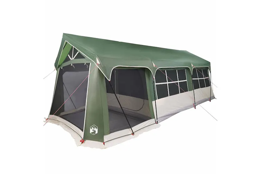 Vidaxl Family Tent Green And White 620 X 322 X 240 Cm Polyester Vidaxl Family Tent Green And White 620 X 322 X 240 Cm Polyester