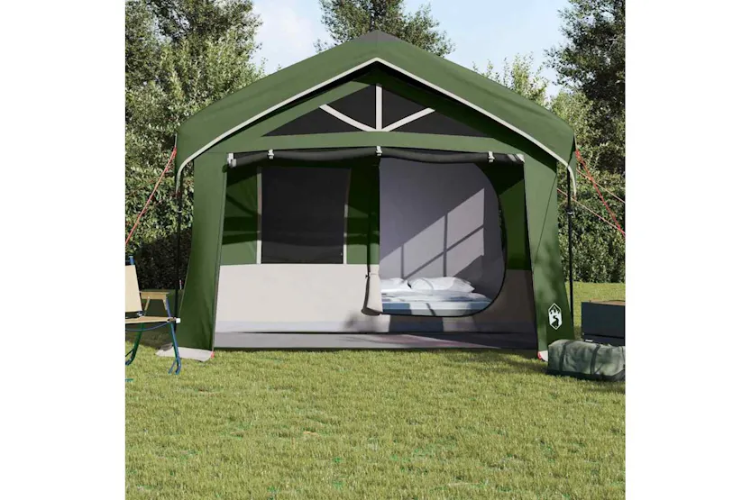 Vidaxl Family Tent Green And White 620 X 322 X 240 Cm Polyester Vidaxl Family Tent Green And White 620 X 322 X 240 Cm Polyester